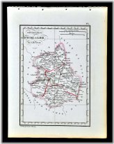 1841 Perrot France Map Departement D' Eure et Loir Chartres Chateaudun Antique