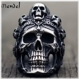 Silver Skull Ring for Men by MENDEL