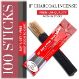 Aromatic Assortment - 100 Hand-Dipped Incense Sticks in a Variety of Scents