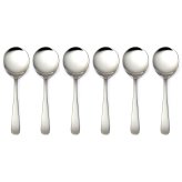 Stainless Steel Round Bouillon Spoons (Set of 6)