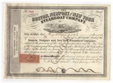 Boston-Newport-NY Steamboat Co. Stock Certificate by Oliver Ames