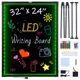 Glowscribe 32"x24" Illuminated Erasable Chalkboard