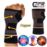 Copper Wrist Support Brace for Pain Relief and Mobility