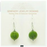 Olive Jade Dangle Earrings