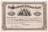 Newark Bank Stock Certificate, 1886