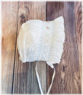 Blue Smocked Newborn Bonnet by Will'Beth