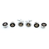 Crystal Masonic Cufflinks and Studs Set