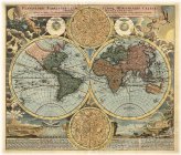 Celestial Exploration Map Poster - 1716 Historic Old World - 24x28