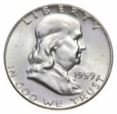 1959 P Franklin Half Dollar Gem BU