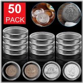 Airtight Capsules for 40mm Coins Storage (Pack of 50) - Excludes Silver Eagle