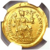 Theodosius II AV Solidus - 402-450 AD