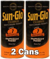 Sun-Glo Speed #7 Shuffleboard Table Powder Wax - 2 Cans