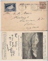 Everest Expedition Postcard with British Stamp Cancel