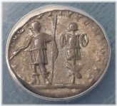 Caracalla Rome Mint Denarius, AD 197 - Certified VF-35