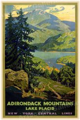 Adirondack Vintage Travel Poster