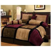 Suede Patchwork Comforter Set