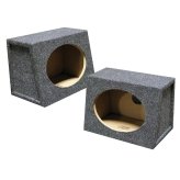 Angled Front Sealed Speaker Box Pair