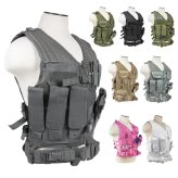 Cross-Draw Tactical Vest with Belt and Patches by NcSTAR