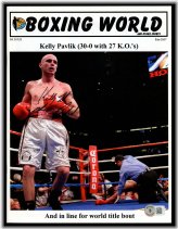 Champion's Signature on Boxing Collectible Magazine