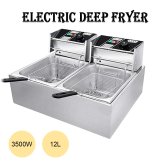 Stainless Steel Dual Tank Electric Fryer