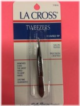 Pointed Edge Tweezers by La Cross