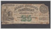 Pennsylvania Allen Bechtel 25 Cent Banknote (1862)