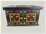 Handpainted Pennsylvania Dutch Style Wood Box Cabinet