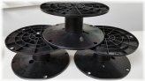 Black Plastic Cable Reel Set with 3/4 Arbor - Pack of 45