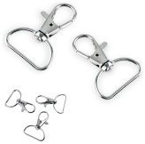 Swivel Snap Hooks for Lanyards and Webbing - Bulk Set of 500, 100, 50, or 25