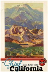 Vintage Santa Fe Railway Travel Art