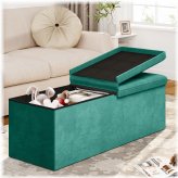 Velvet Storage Bench Seat