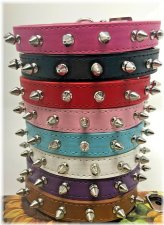 Rivet Stud Faux Leather Adjustable Collar
