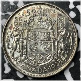 1945 Canadian Silver Half Dollar