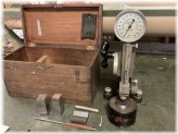 Vintage Metal Hardness Testing Kit with Wooden Case and Parts (1924)