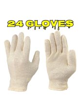 Cotton White Lisle Knit Inspection Gloves