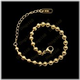 Golden Round Bead Anklet