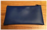 Blue Vinyl Cash and Coin Organizer Bag - 10.5" x 5.5