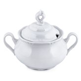 Bohemian Porcelain Mustard Bowl