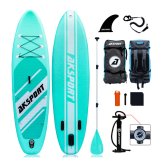 Mint Green Inflatable Stand Up Paddle Board Kit by AKSPORT