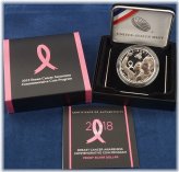 2018 Breast Cancer Awareness Silver Dollar Proof Coin