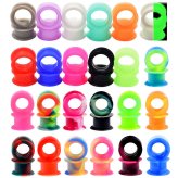 Silicone Double Flared Ear Tunnels Set - 48PCS