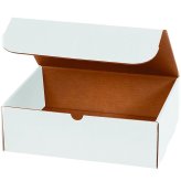 Plain White Corrugated Mailer Boxes in Multiple Sizes - Pack of 50, 100, or 200