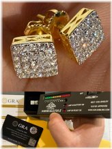 Luxury Ice Square Screwback Earrings