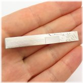 Elegant Silver Blossom Tie Clip