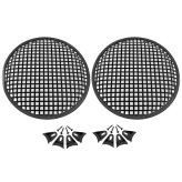 Waffle Mesh Speaker Grill Cover Set - 10 Inch, Metal, Universal Fit (2 Pack)