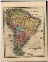 Finlay's Hand-Colored Map of South America (1835)