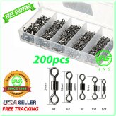 Ball Bearing Hook Connectors - 200pc Set for Seamless Fishing Experience