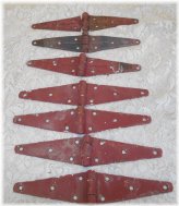 Salmon Red Barn Door Hinge Set