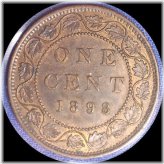 Maple Leaf Antique Copper Coin - 1898-H