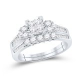 Princess Diamond White Gold Bridal Ring Set